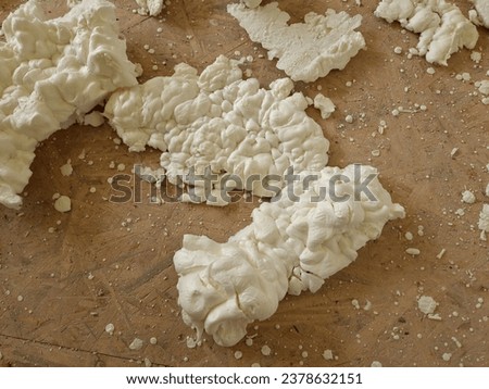 installation of polyurethane foam insulation with compressed gas goes through pipe through gun straight to the structure, it sticks like mush and swells like sponge. every crevice sealed, man, pipe 
