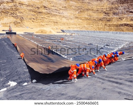 Installation process of geosynthetics in industry and mining
