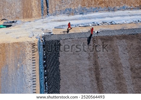 Installation process of geosynthetics in industry and mining