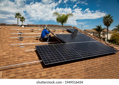 Installation Of Solar Panels On A Tile Roof