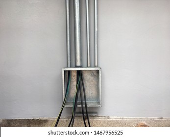 Installation square box,imc conduit for electrical system at pipe rack