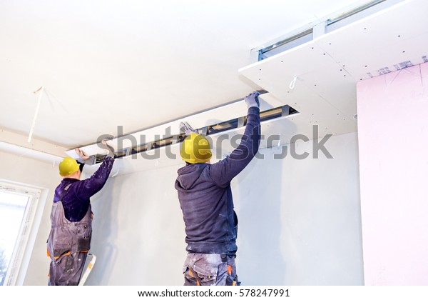 Installation Suspended Ceilings Stock Photo Edit Now 578247991