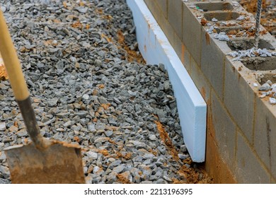 Installation Waterproofing Insulation For Foundation Before Pouring Concrete