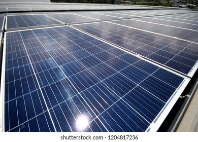 Installing Alternative Energy Photovoltaic Solar Panels Stock Photo ...