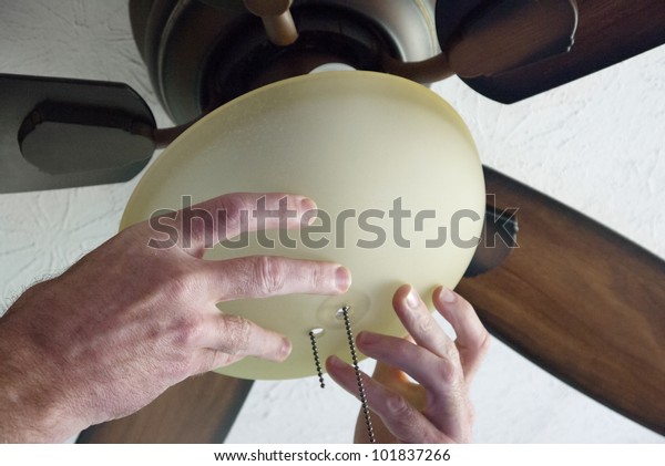 Installing Ceiling Fan Stock Photo Edit Now 101837266