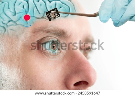 Installing electronic chip into human brain, applied in various fields neurotechnology and medical science, cutting-edge technology, restore sight