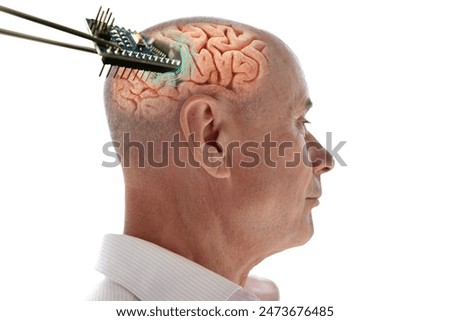 Installing electronic chip into human brain, applied in various fields neurotechnology and medical science, computer control person