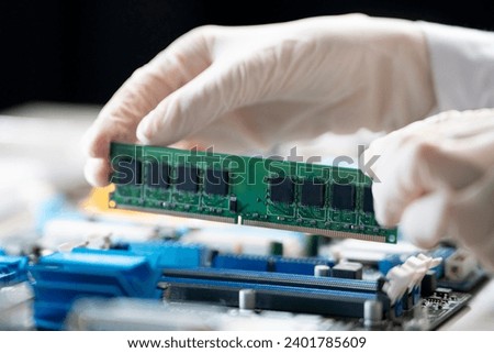 installing ram (random access memory into pc motherboard, hardware service center
