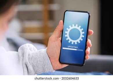 Installing Software Update Progress. Smart Phone Loading Patch From Internet