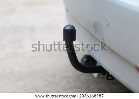 Installing a towbar for a car.Transportation of goods by passenger car.