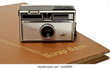 Instamatic camera on a scrapbook