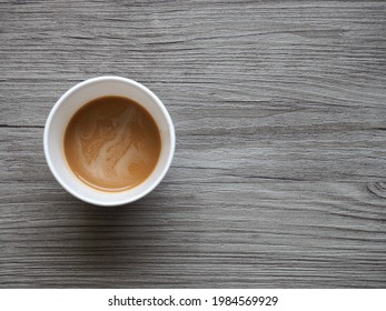 Instant Coffee Mix In A Paper Cup Beverage