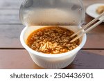 Instant Cup Noodles: A Quick and Satisfying Korean Snack Packed with Flavorful Broth and Chewy Noodles