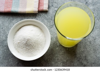 Instant Lemon Flavored Fruit Juice Pectin Powder For Lemonade Beverage.