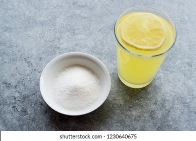 Instant Lemon Flavored Fruit Juice Pectin Powder For Lemonade Beverage.