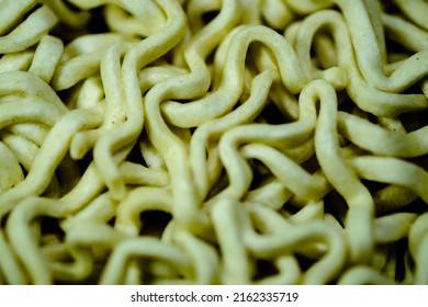 Instant Noodles Close Up Against The Background