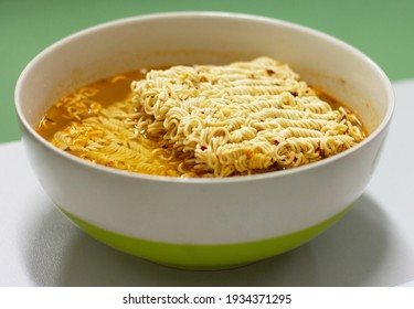 Instant Noodles (spicy)  In A Bowl, Fast Food, High Sodium.