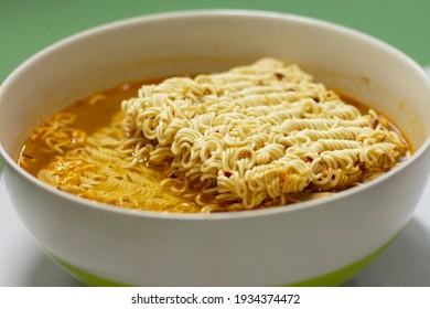 Instant Noodles (spicy)  In A Bowl, Fast Food, High Sodium.