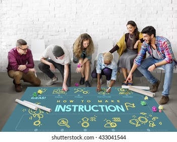 Instruction Document Guidebook Handbook Help Concept - Shutterstock ID 433041544
