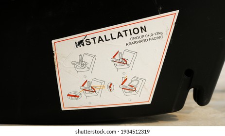 Instruction Guide Sticker On Carry Cot