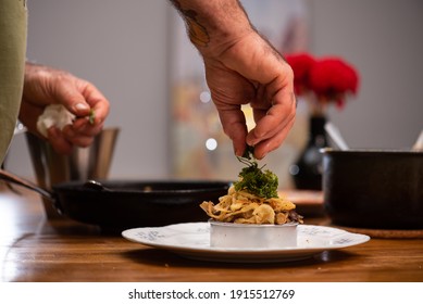 Instructional Image of Vegan Mushroom Polenta Recipe - Shutterstock ID 1915512769