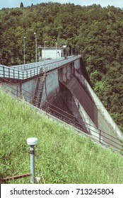 Instruments Of Measurement (strain Gauge And Topographic Level) For Stability Monitoring On A Dam.