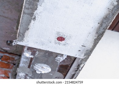 Insulation Of The External Walls Of Houses With Polystyrene Boards, Bottom View