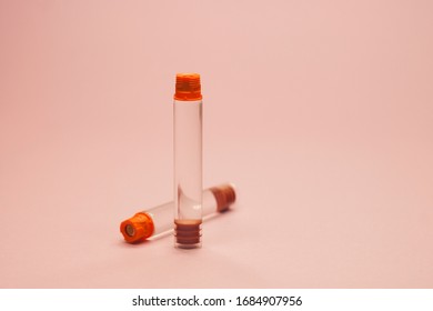 Insulin Cartridge On A Pink Background