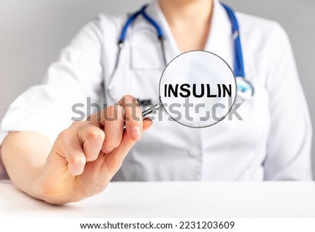 Insulin hormone study, research. Medical concept. High quality photo
