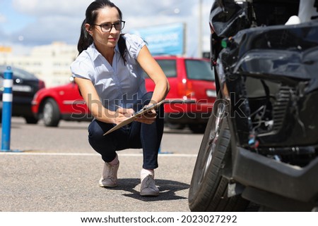 Insurance agent recorded insured event of car accident