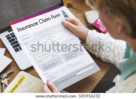 Insurance Claim Form Document Application Concept