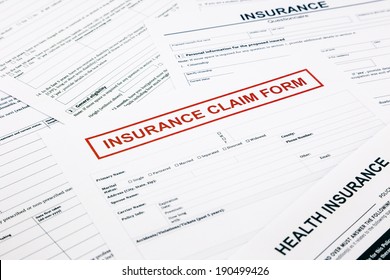 Insurance Claim Form, Paperwork And Legal Document, Accidental And Insurance Concepts