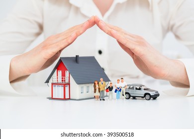 Insurance Home House Life Car Protection Protect Concepts
