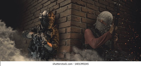 insurgency and swat police concept