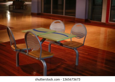 Intact Abandoned Mall Table.