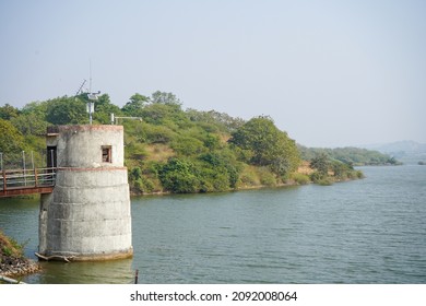 Intake Tower At Madhuvati Dam,Junagadh