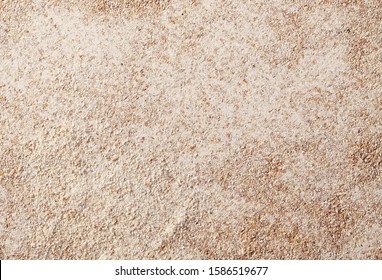 Integral rye wheat flour background and texture
