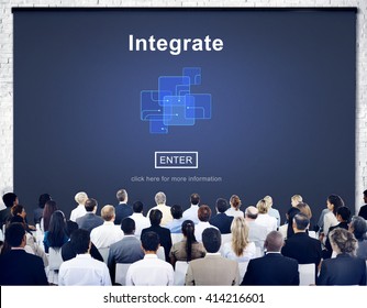 Integrate Circuit Links Merge Concept - Shutterstock ID 414216601