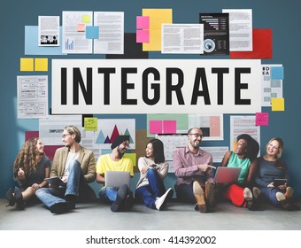 Integrate Combine Equality Immigration Merge Concept - Shutterstock ID 414392002