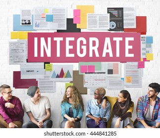 Integrate Combine Equality Immigration Merge Concept - Shutterstock ID 444841285
