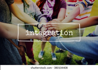 Integration Blend Combine Merge Unite Consolidate Concept - Shutterstock ID 380104408
