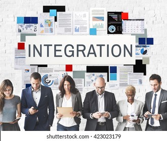 Integration Combine Blend Merge Togetherness Concept - Shutterstock ID 423023179
