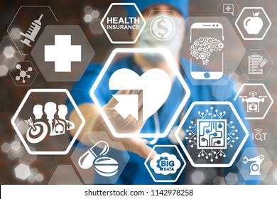 Integration Medical Modern Information Technology. Integrated Smart Healthcare. Integrate Innovative Technologies Big Data AI IOT Robotic Tech. - Powered by Shutterstock