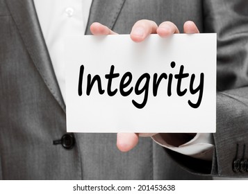 Integrity. Business Concept 