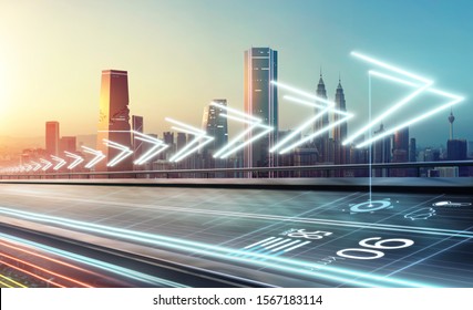 Intelligent automatic sensing system and radar signal system on flyover road . Smart city commute transportation network system concept . - Powered by Shutterstock - Get 15% off with code: PIKWIZARD15