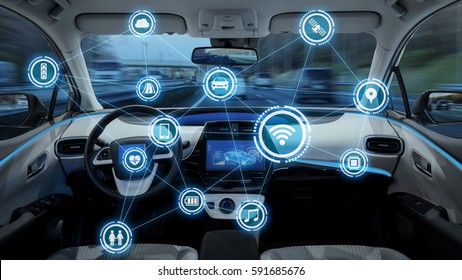 intelligent vehicle cockpit and wireless communication network concept
