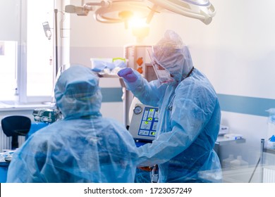 Intensive care emergency room with artificial lung ventilation monitor in the intensive care unit. Ventilation of the lungs with oxygen. COVID-19 and coronavirus identification. Pandemic. - Shutterstock ID 1723057249
