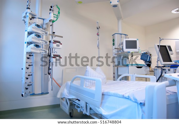 Intensive care unit and trauma care unit of a\
hospital\'s emergency\
department.