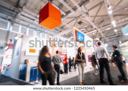 Intentionally blurred trade fair background  [[stock_photo]] © 