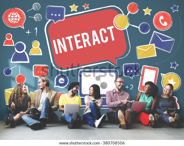 Interact Communicate Connect Social Media Social Stock Photo (Edit Now ...